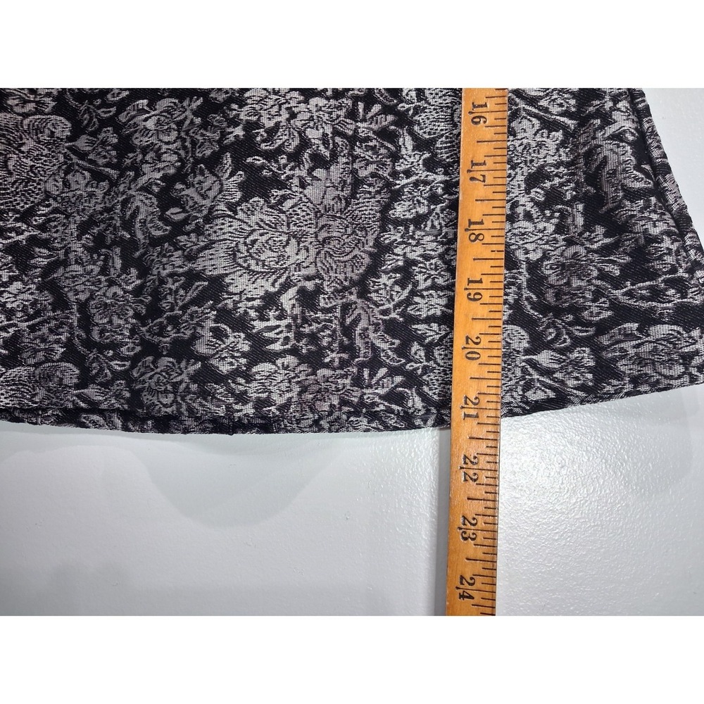 Cache Womens Silver Black Floral Lace Trim Faux Corset Tank Top Small Whimsigoth - Picture 6 of 7